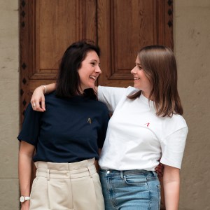 T-Shirt coton bleu marine et blanc Auguste