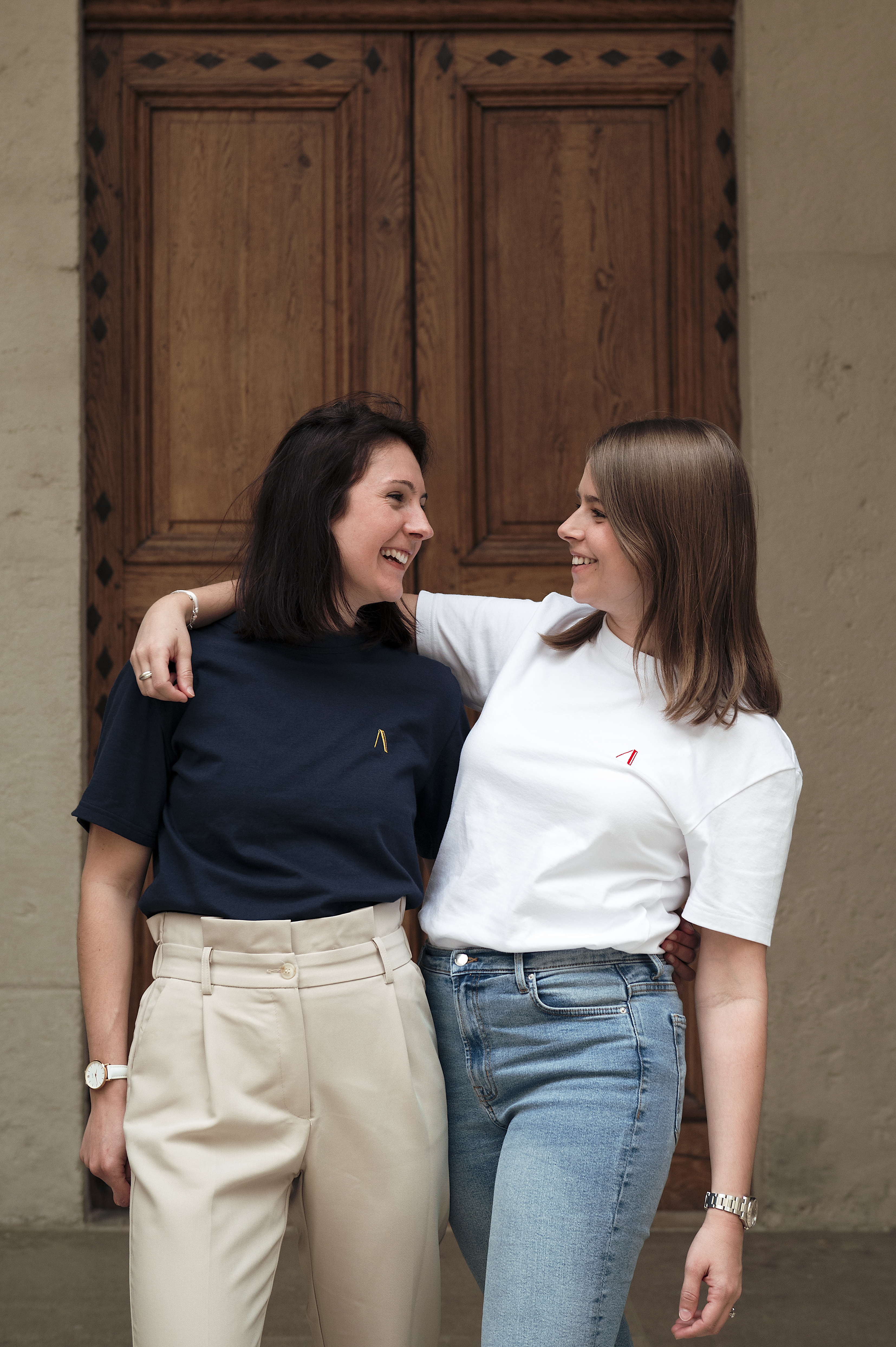 T-Shirt coton bleu marine et blanc Auguste