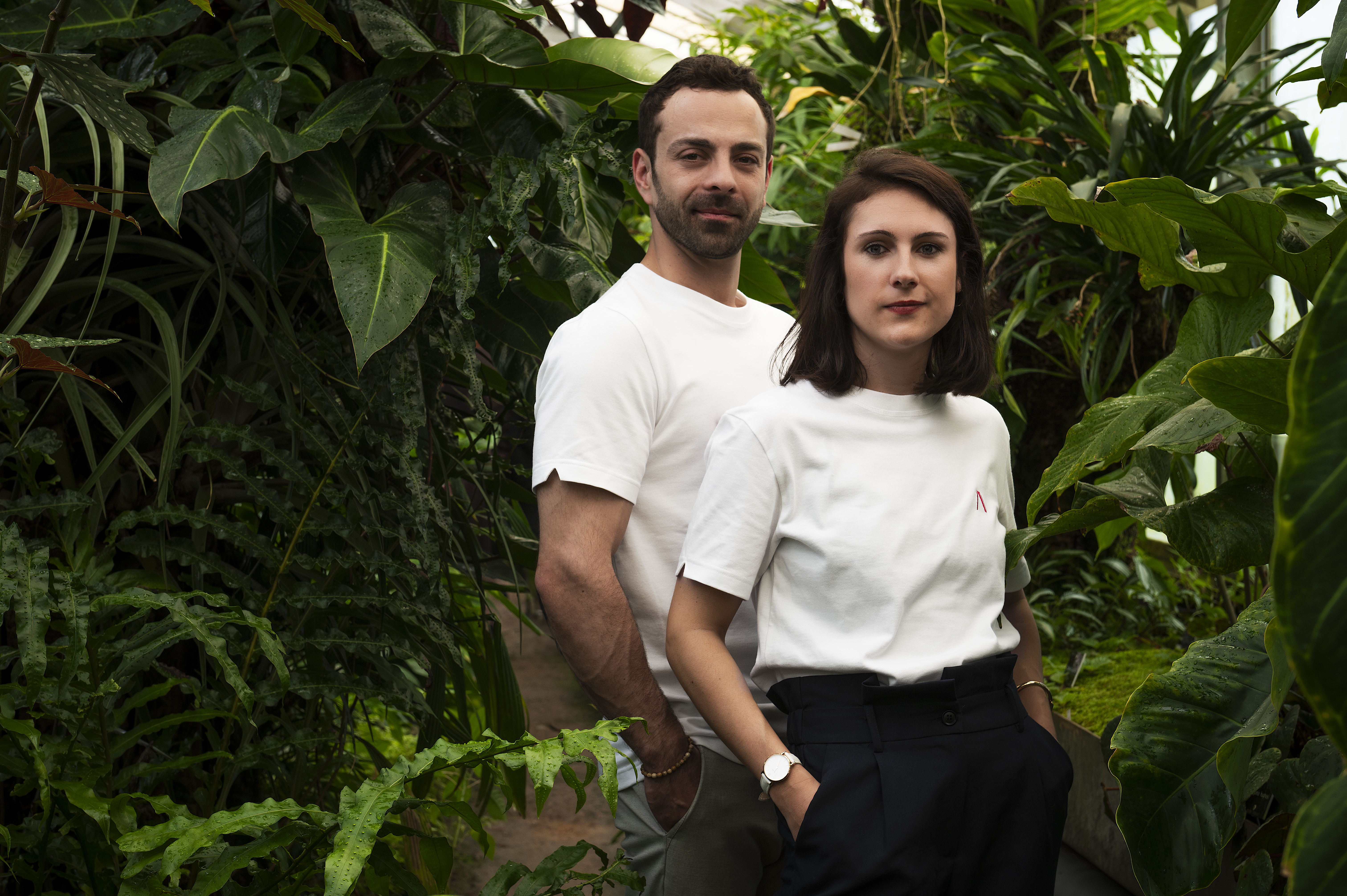 T-Shirt coton blanc Homme et Femme Auguste